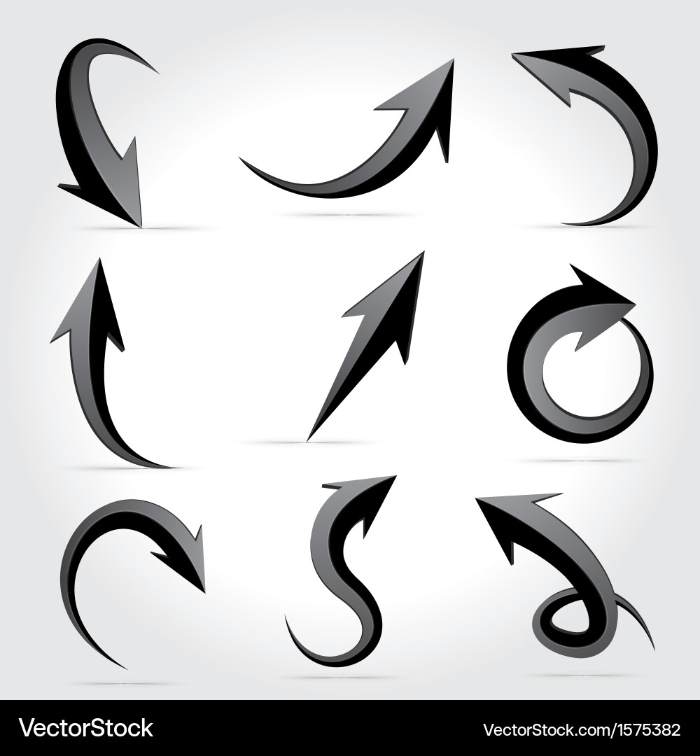 Black arrows Royalty Free Vector Image - VectorStock