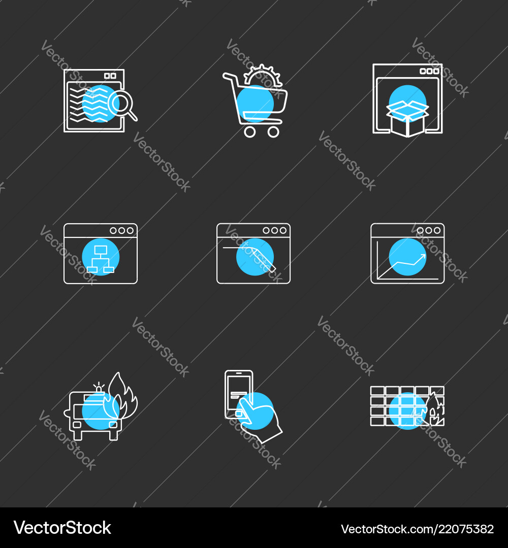 Cart Dropbox Fenster ui Layout Web-Benutzer Vektorbild