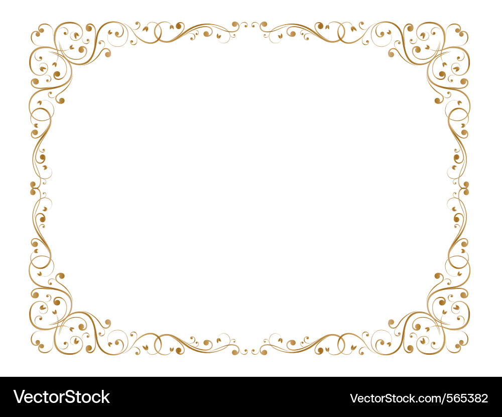 Elegant Floral Scroll Pattern Vector Image