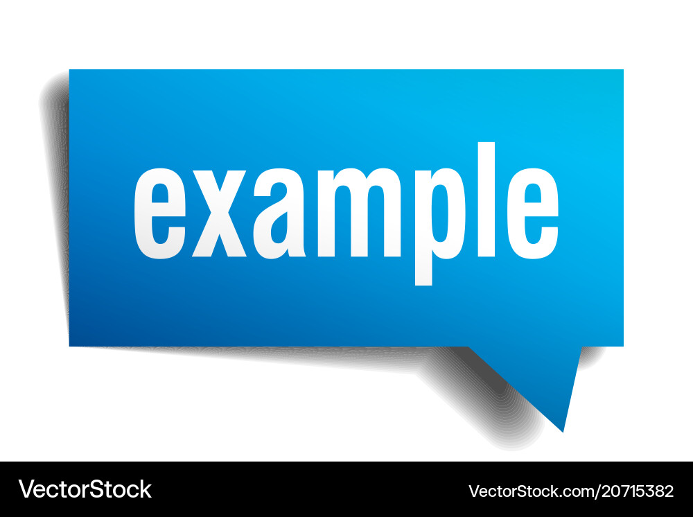Example blue 3d speech bubble Vector Image