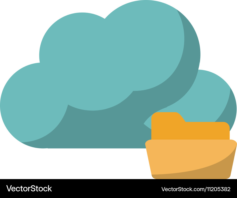 Isolated cloud computing design Vector Image