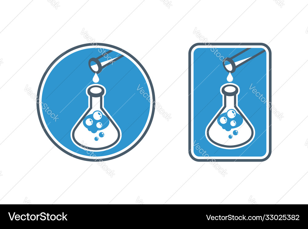 Lab tested stamp with laboratory flasks Vector Image