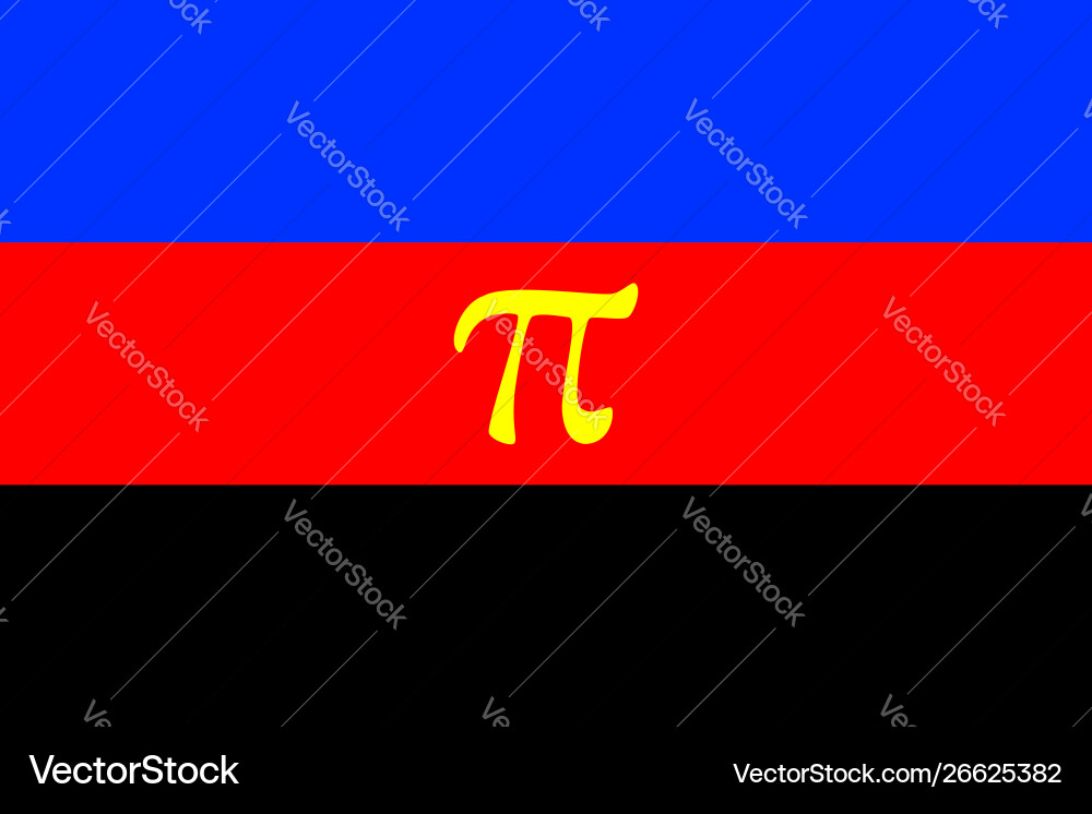 Polyamorous flag rectangular shape icon Polyamorous flag rectangular shape icon vector image