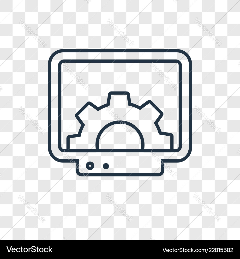 Programming Concept Icon - Linear Style Vector Image