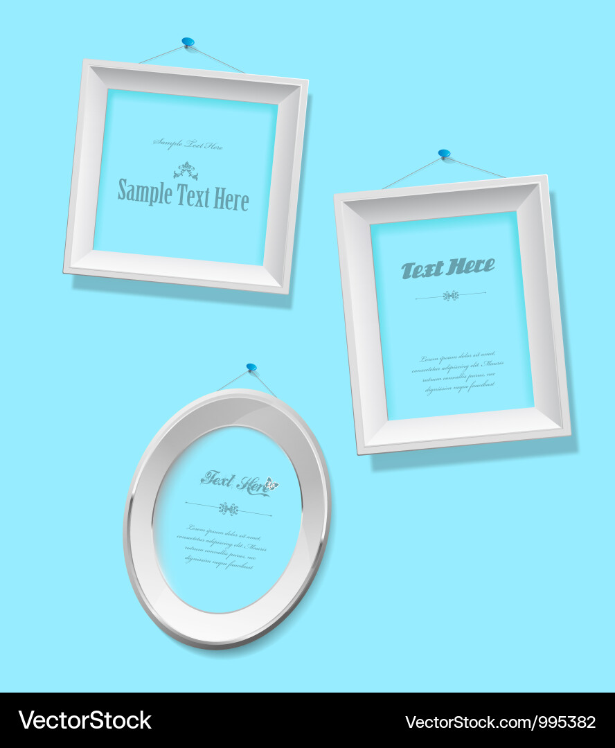 Set of Empty Picture Frames vector image