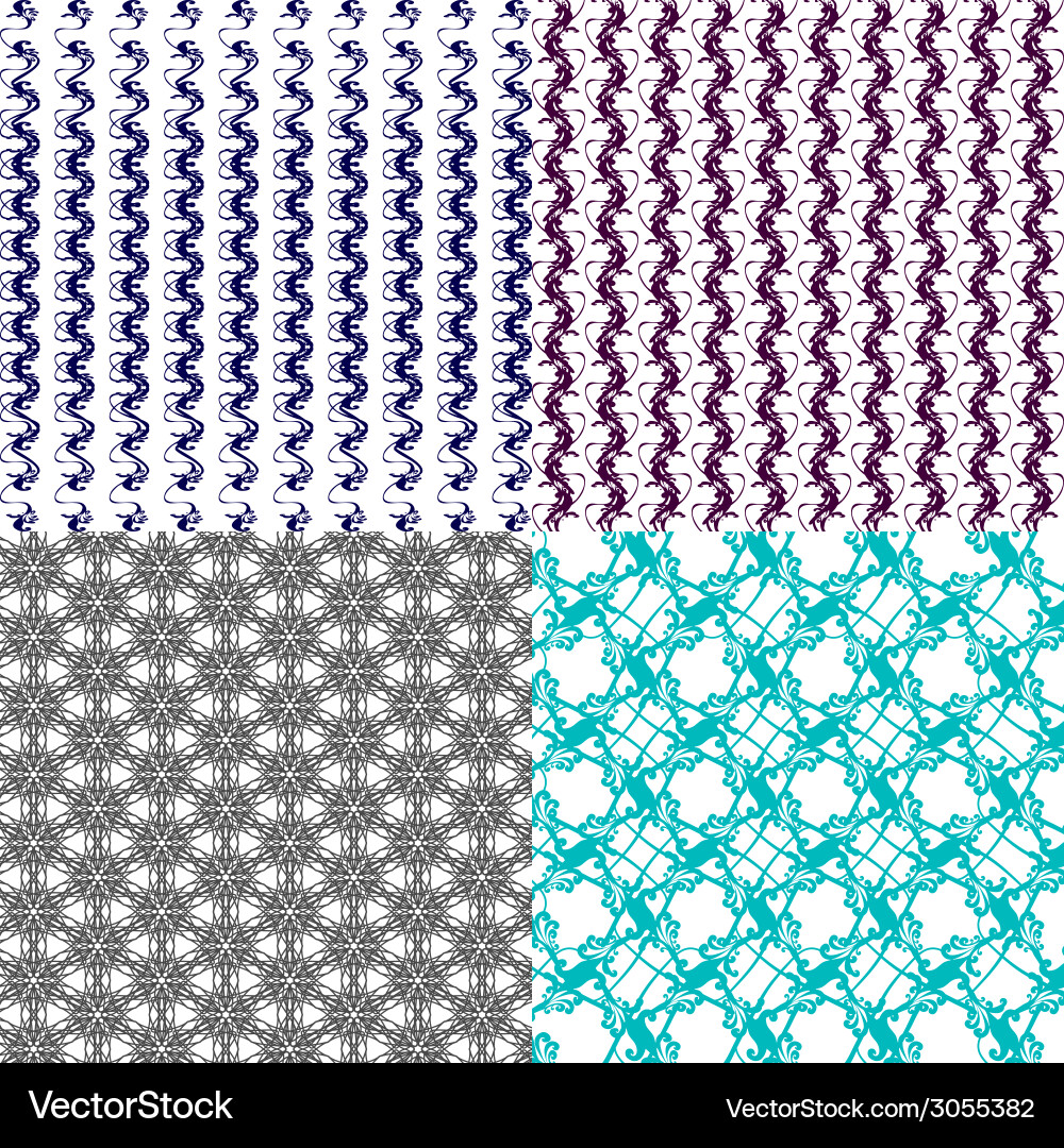 Set of geometric pattern in op art design Vector Image