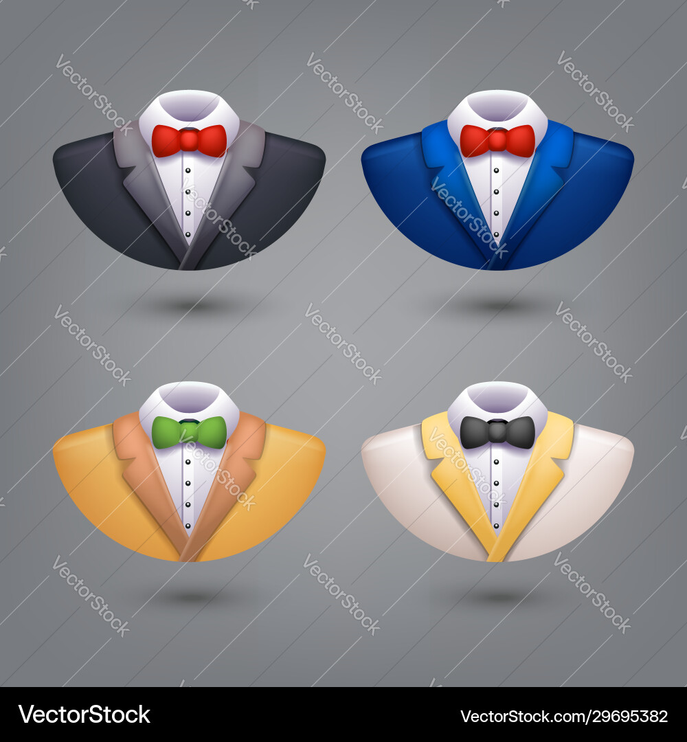 Set tuxedo Set tuxedo vector image