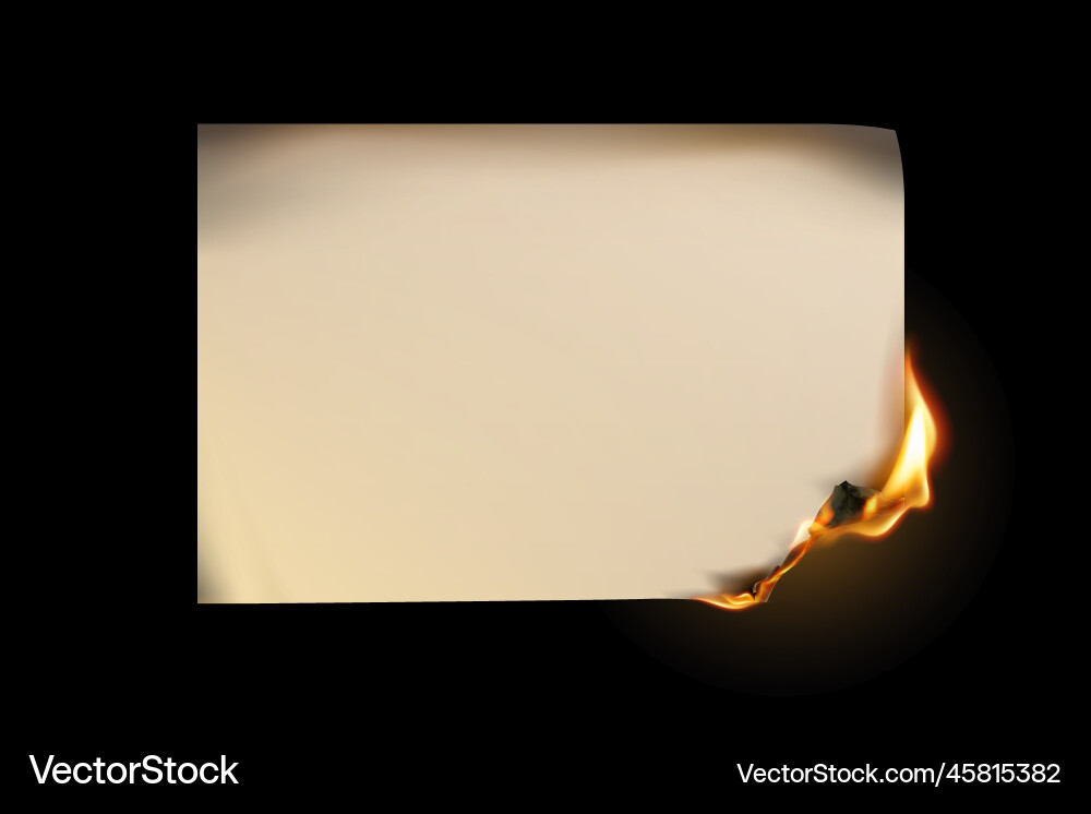 Smoldering landscape sheet isolated Vector Image