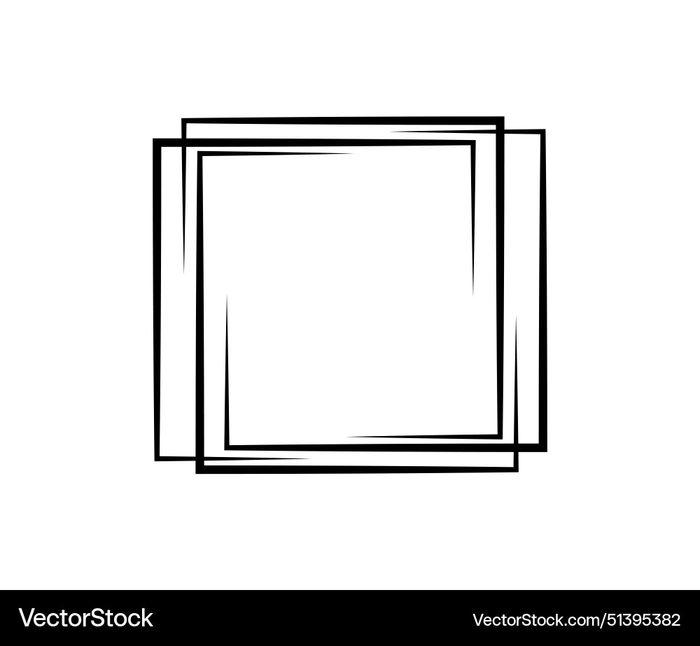 Square frame geometric abstract element Square frame geometric abstract element vector image