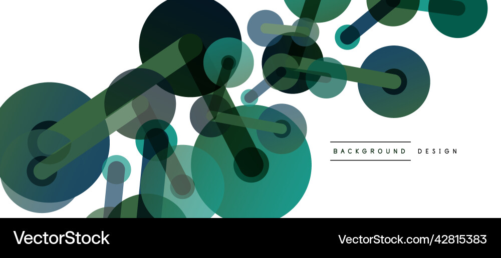 Abstract background round dots connected by lines Vector Image