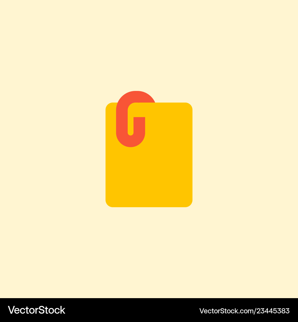 Attach file icon flat element Attach file icon flat element Vector Image
