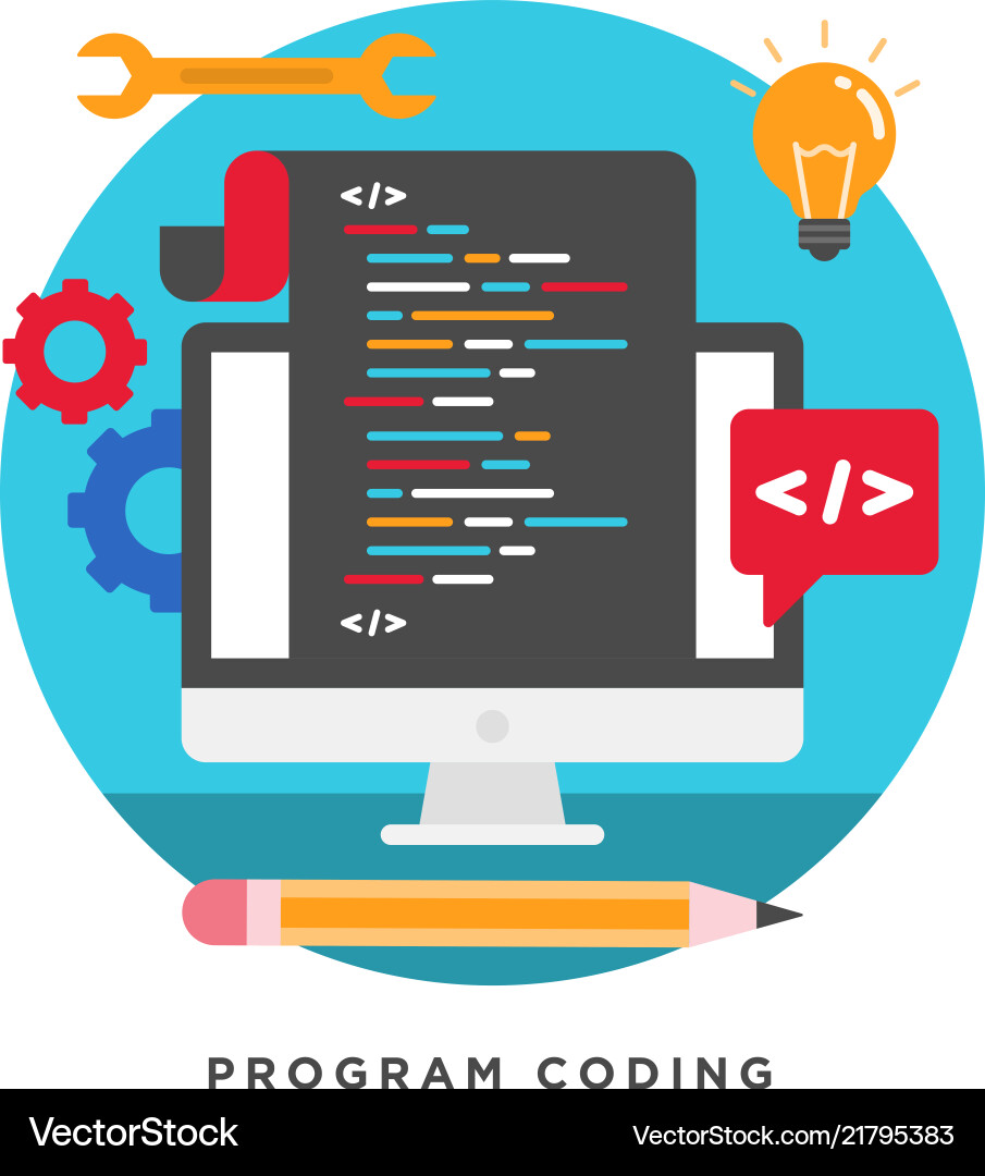 Coding Concepts & Applications vector image