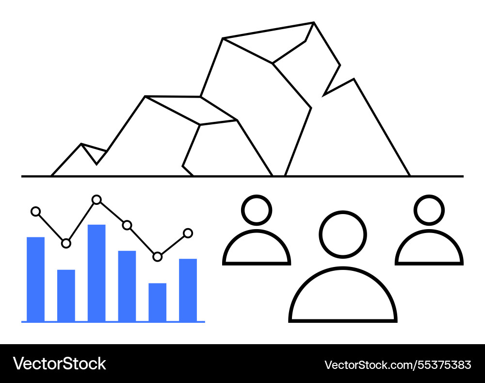 Data analysis and teamwork concept with charts Data analysis and teamwork concept with charts vector image