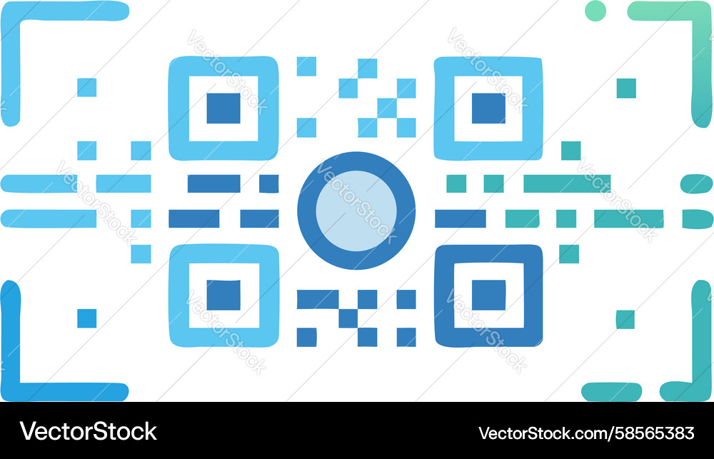 Detailed QR Code Scan Vector Image