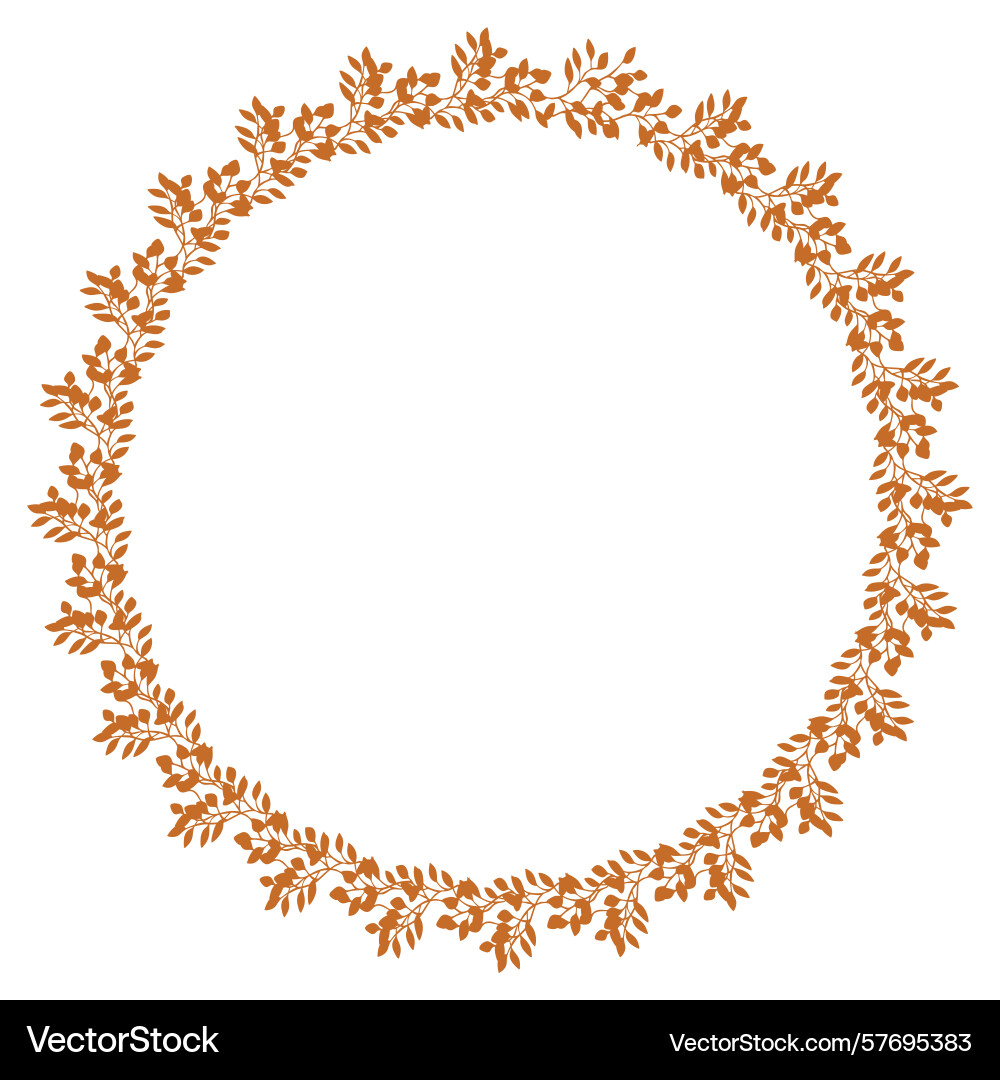 Elegant round frame with a continuous pattern Elegant round frame with a continuous pattern vector image