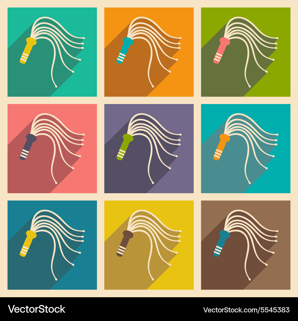 Flat with shadow concept and mobile application Vector Image