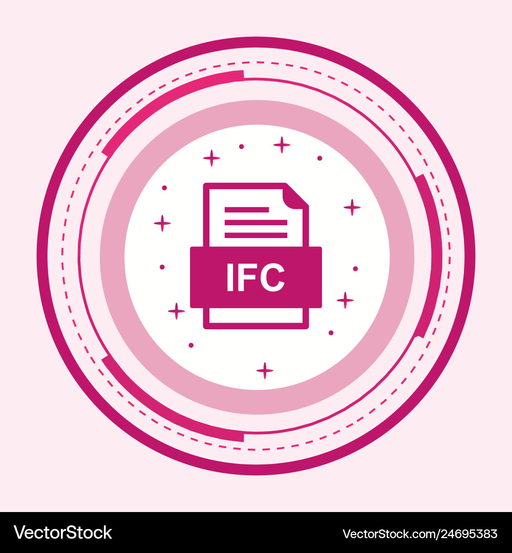 Ifc file document icon vector image