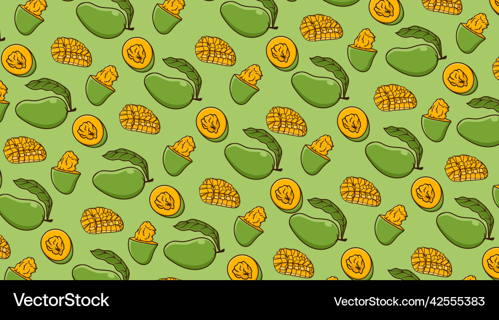 Mango background pattern isolated Mango background pattern isolated Vector Image
