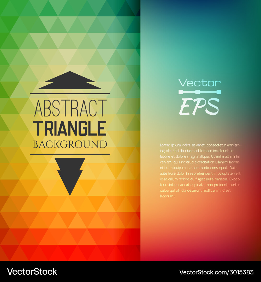 Retro mosaic pattern of geometric triangle shapes vector image
