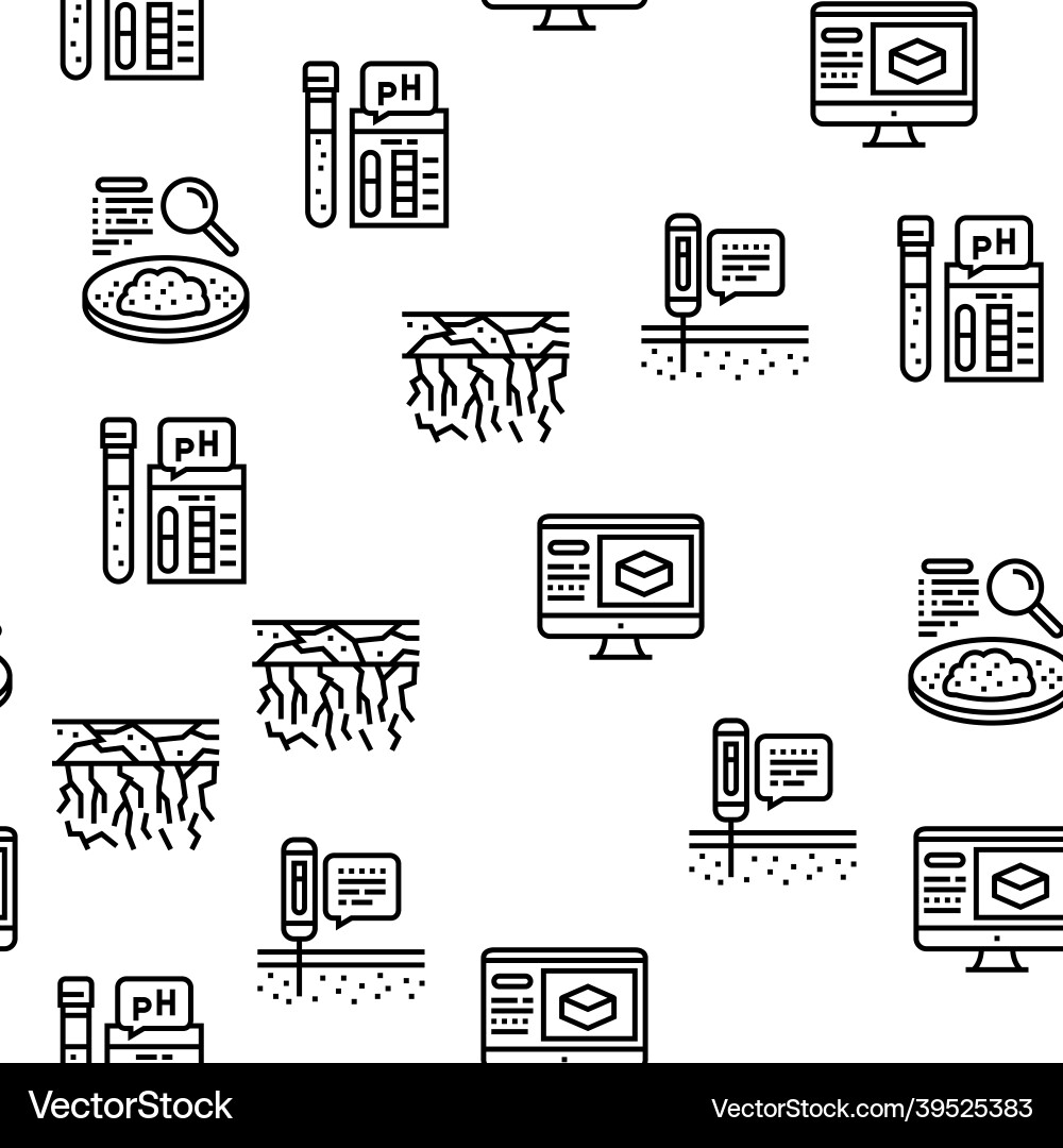 Soil testing nature seamless pattern Vector Image