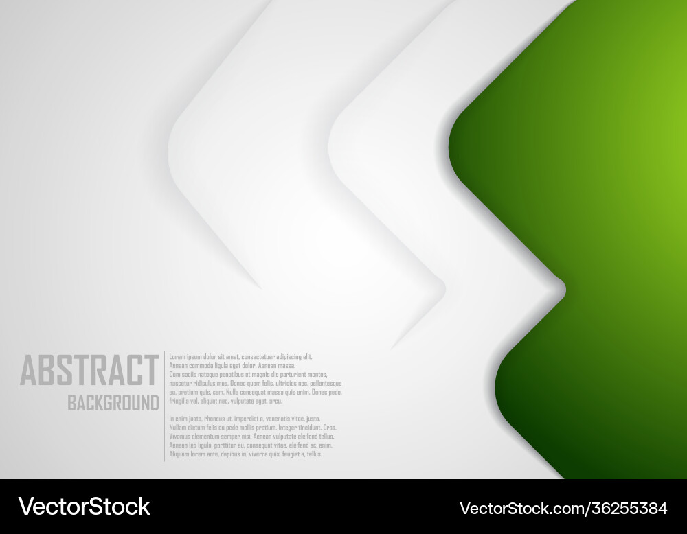 Abstract background in green color curve Vector Image