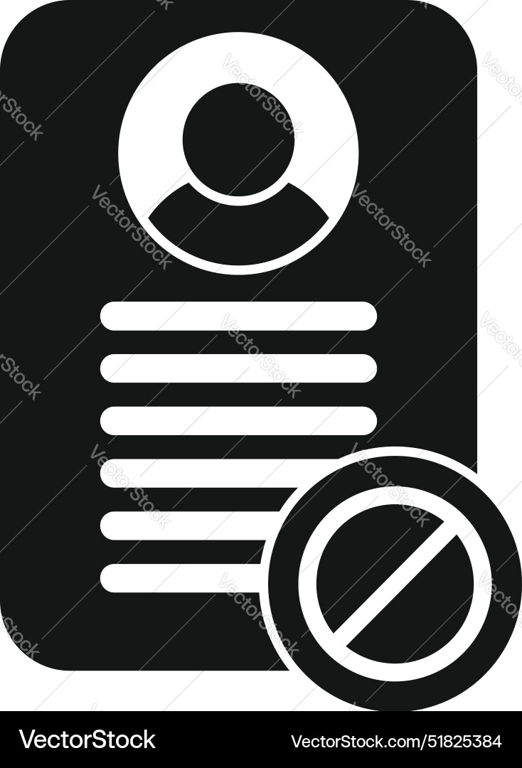Access denied user profile with stop sign icon Access denied user profile with stop sign icon vector image