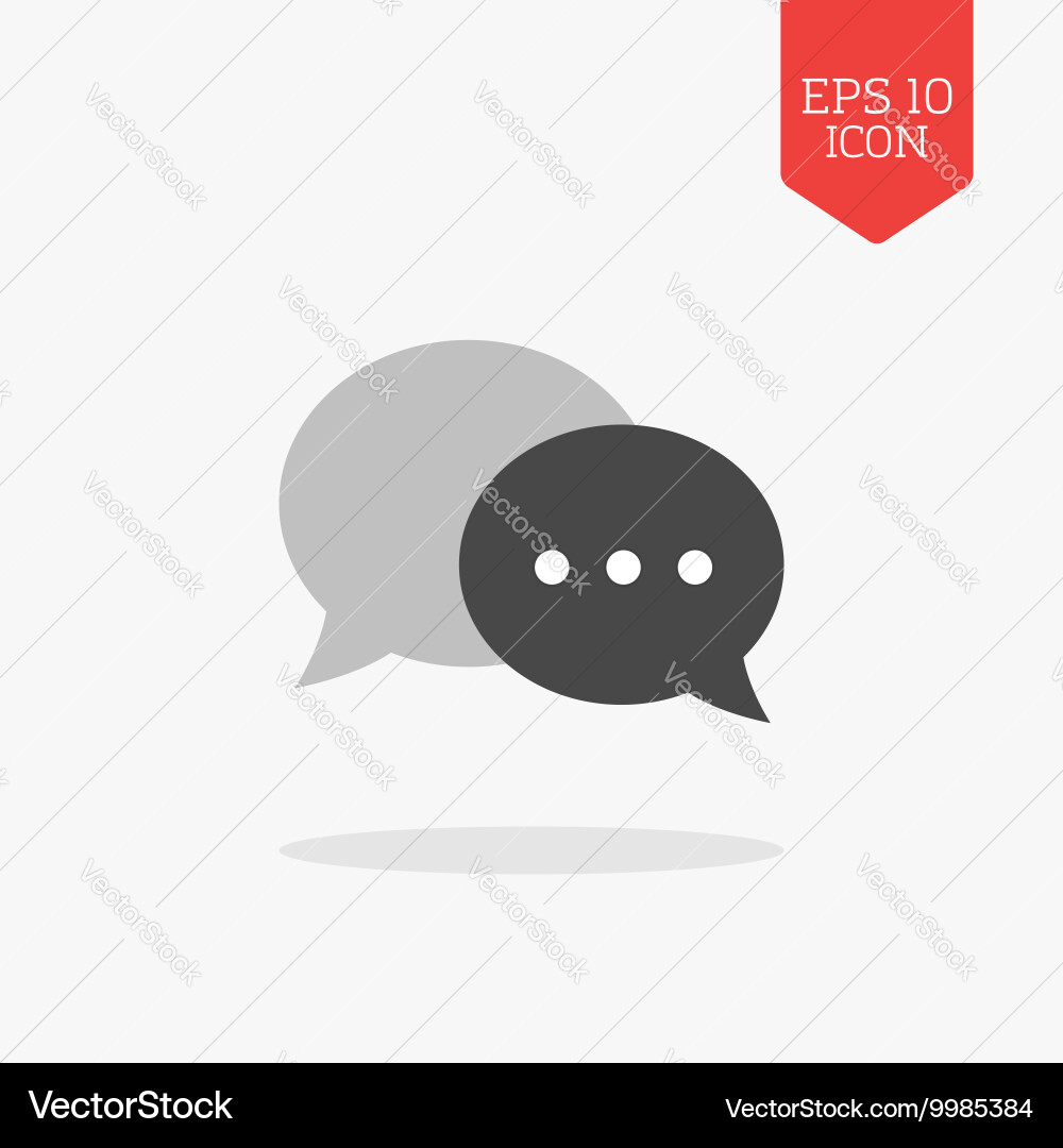 Chat icon flat design gray color symbol modern ui Vector Image