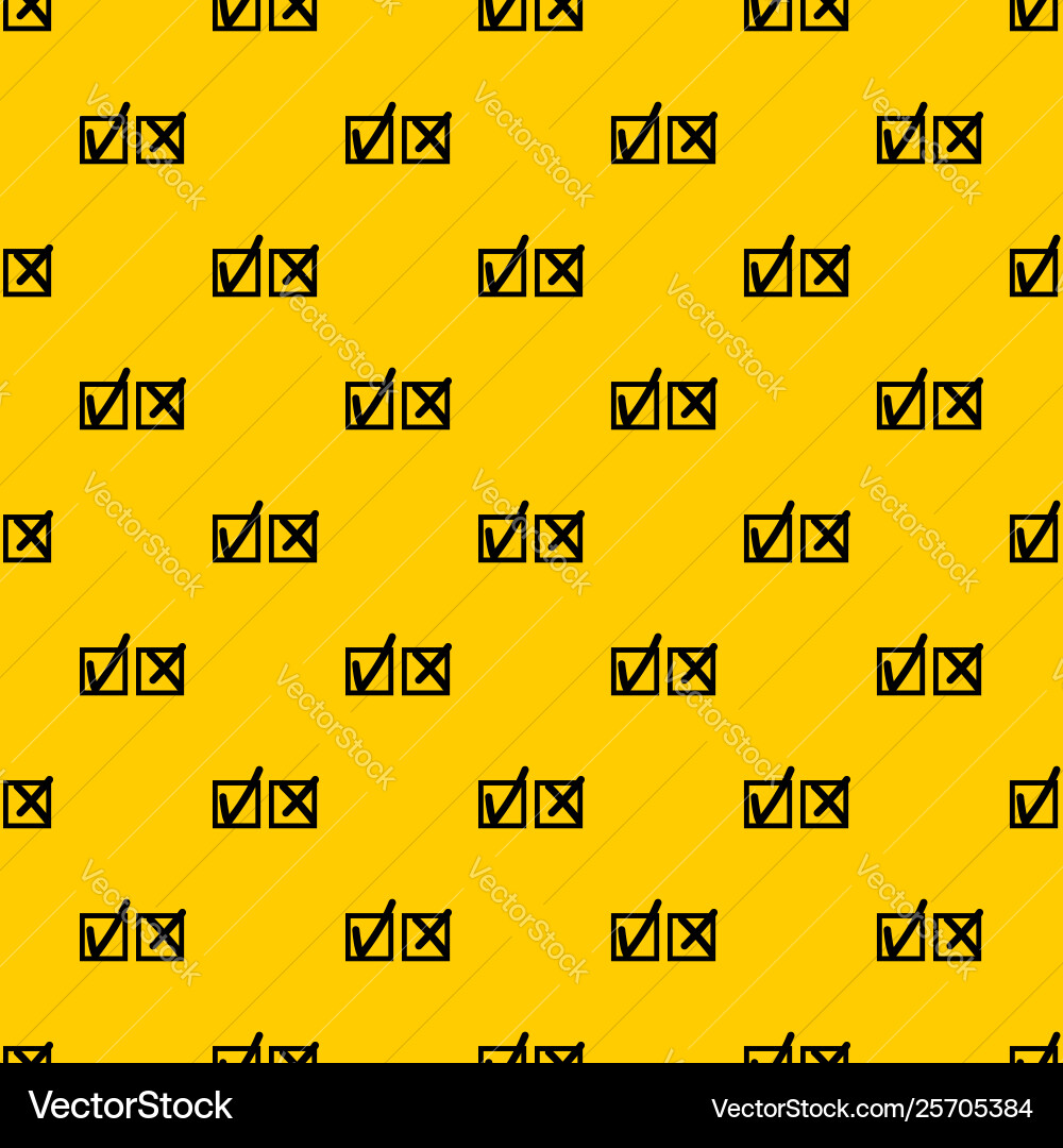Checkmark to accept and refusal pattern Checkmark to accept and refusal pattern vector image