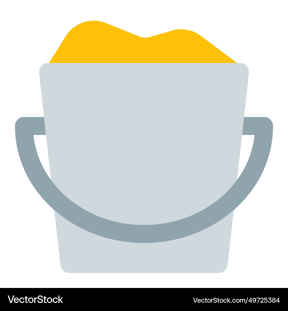 Handled bucket for transporting and dispensing Vector Image