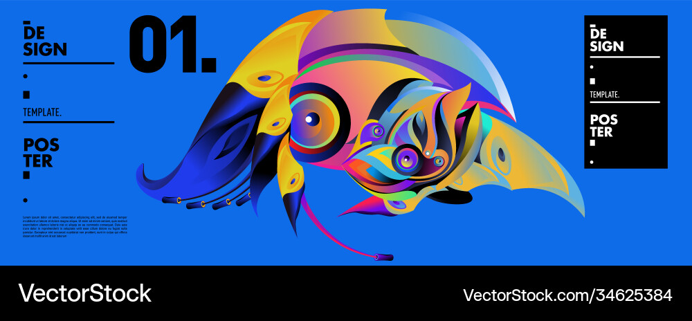 Landing page background template with colorful Vector Image