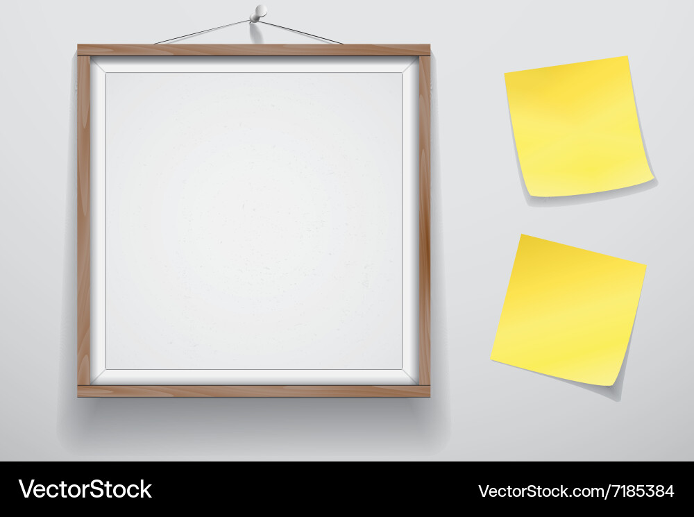 Mock up for presentation framed signboard with two Vector Image