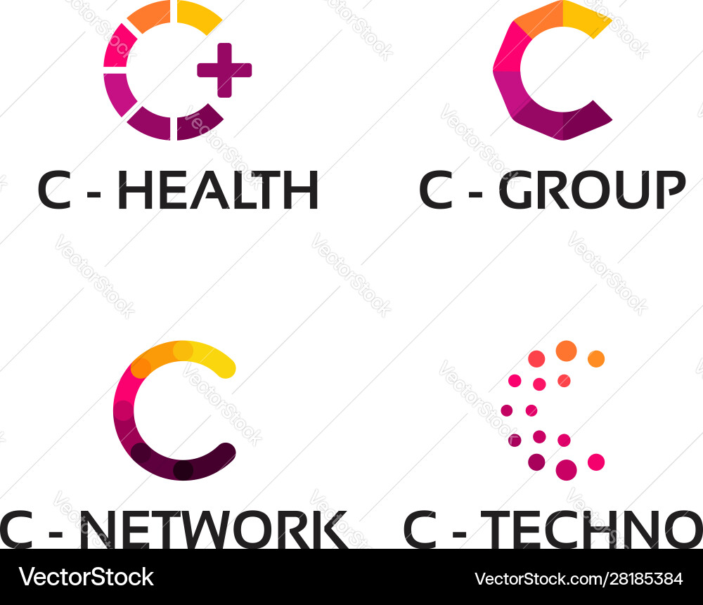 Modern c initial logo template tech Modern c initial logo template tech Vector Image