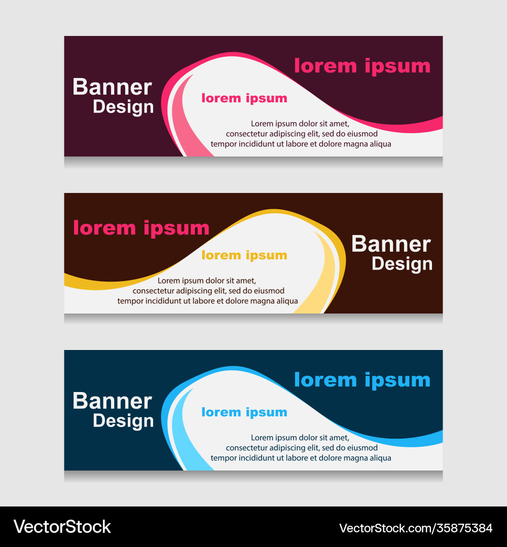 Set design print banner or web template can Set design print banner or web template can Vector Image