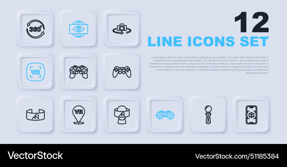 Set line vr controller game 3d modeling gamepad Set line vr controller game 3d modeling gamepad vector image
