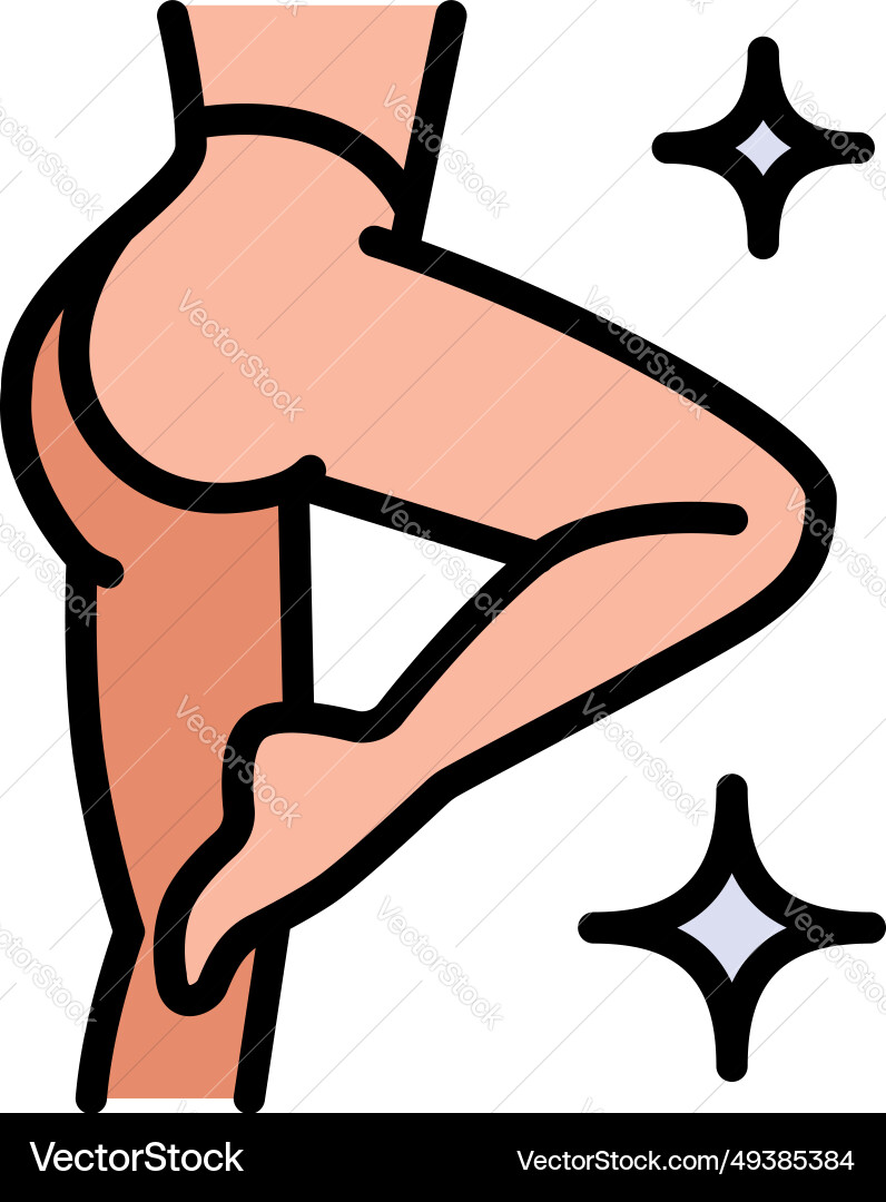 Training butt and bodysculpt color icon varicose Training butt and bodysculpt color icon varicose vector image