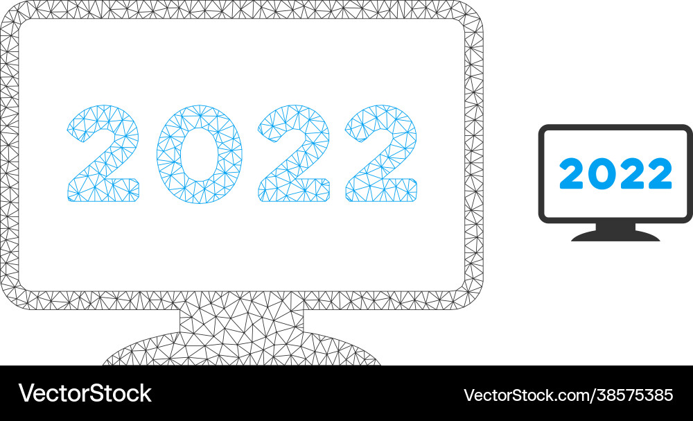 2022 display mesh 2d model Vector Image