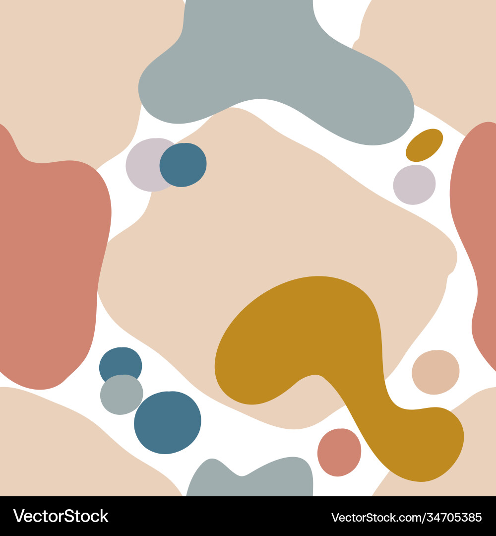 Abstract circle blots seamless pattern Vector Image