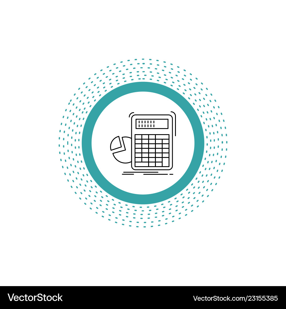 Calculator calculation math progress graph line Vector Image