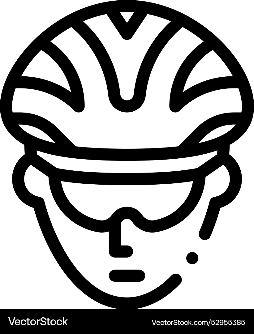 Cyclist icon thin linear style design isolated Cyclist icon thin linear style design isolated vector image