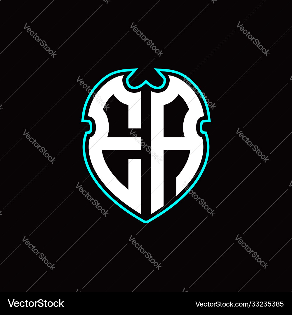 E a initial logo design with shield shape E a initial logo design with shield shape Vector Image