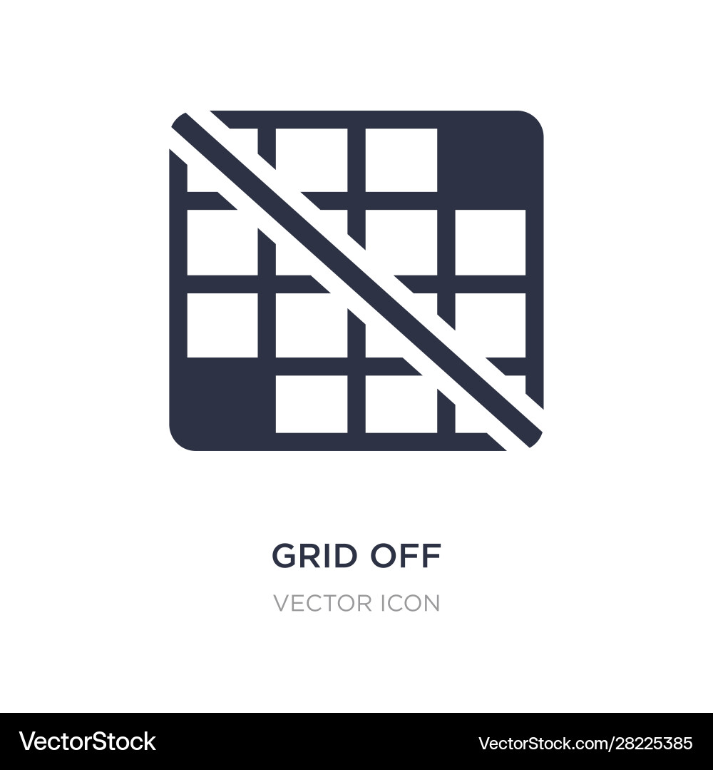 Grid off icon on white background simple element vector image