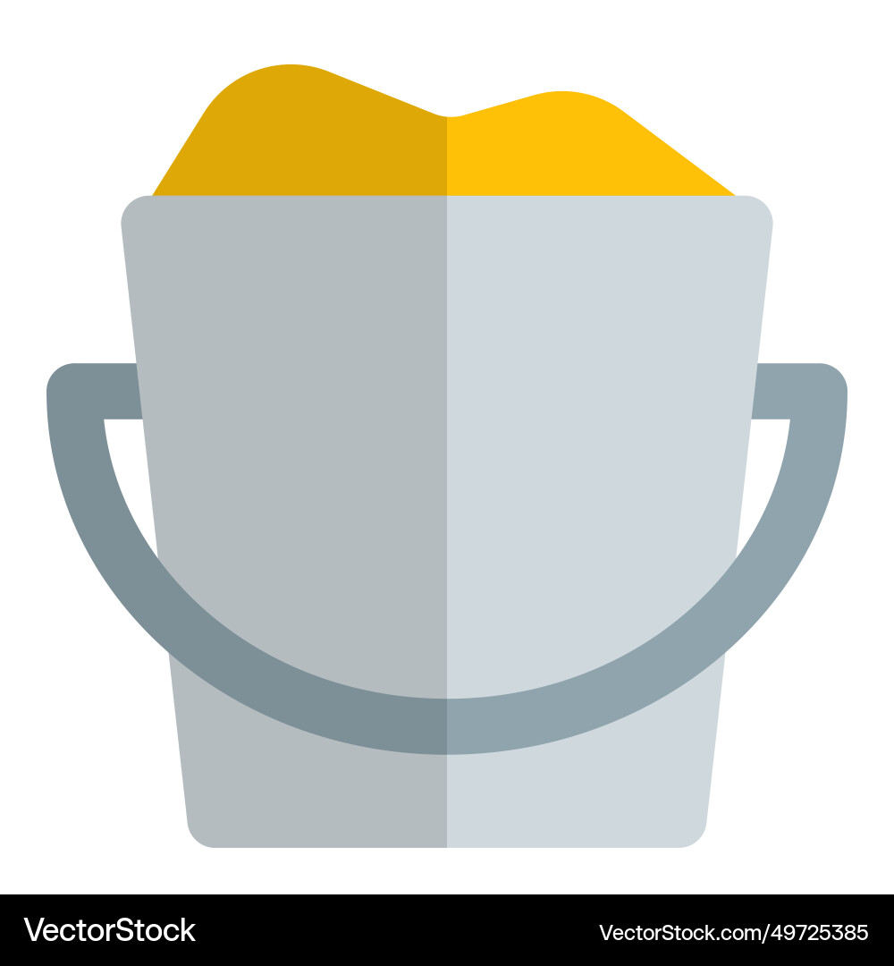 Handled bucket for transporting and dispensing Vector Image