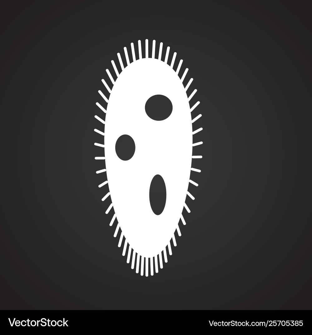 Microbe icon on background for graphic and web Microbe icon on background for graphic and web Vector Image
