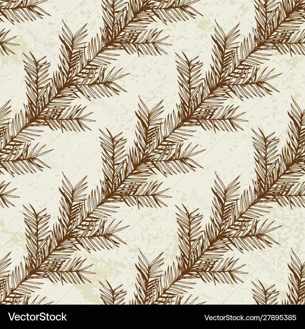 Seamless pattern with fir branches Vector Image