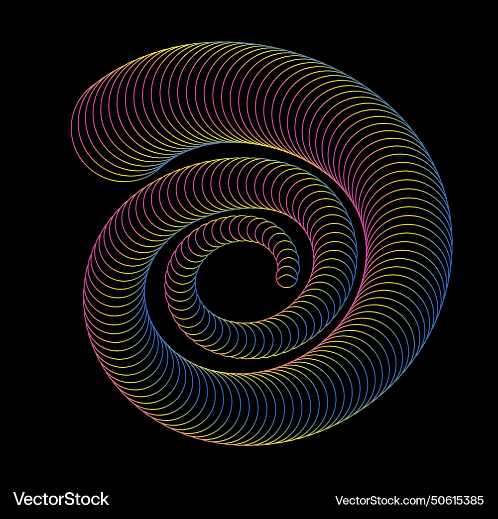 Spiral the dynamic shape of parallel lines Spiral the dynamic shape of parallel lines vector image