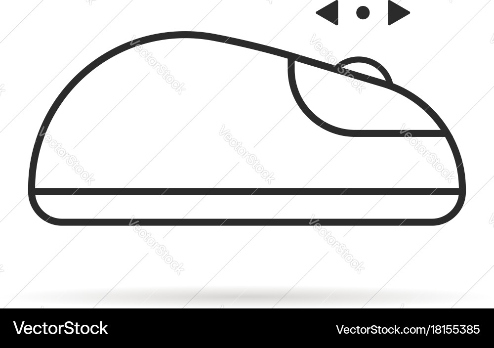 Thin line up and down scroll computer mouse icon Vector Image