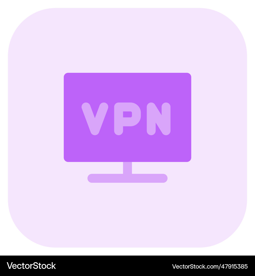 Virtual private network to encrypt internet Vector Image