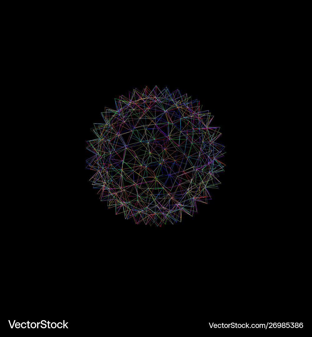 3d framework sphere from lines technology style Vector Image