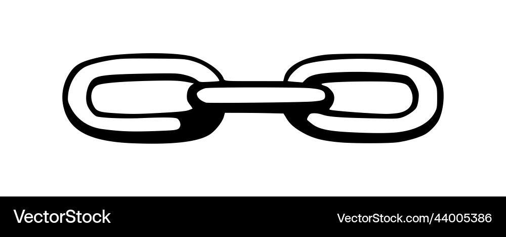 Chain as symbol of unity and cooperation sketch Vector Image