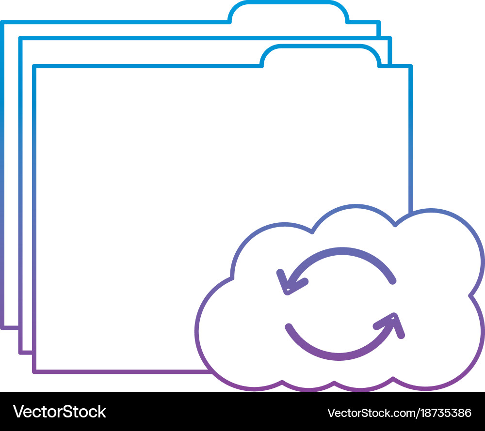 Cloud folder storage sharing system file Vector Image